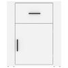 vidaXL Bedside Cabinet White Engineered wood 19.7 x 14.2 x 23.6 in