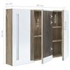 vidaXL Bathroom Cabinet Oak MDF with melamine finish Medium