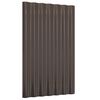 vidaXL Roof Panels 12 pcs Galvanized Steel Brown 23.6"x14.2"