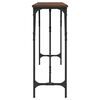vidaXL Console Table Brown Oak Engineered Wood, Metal Large