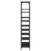 vidaXL Bookshelf Black Engineered wood, iron 39.4x12.6x66.9 in