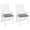 vidaXL Chair Cushion Set of 2 Grey