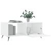 vidaXL Coffee Table High gloss white Engineered wood, iron Coffee Table