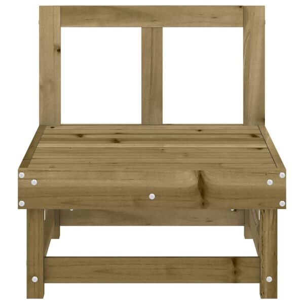 vidaXL Garden Middle Sofa Natural wood Impregnated pine wood Standard
