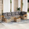 vidaXL Garden Sofa Set Beige