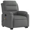 vidaXL Stand Up Massage Recliner Chair Dark Grey Polyester, Metal, Plywood