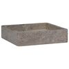 vidaXL Sink Gray 15.7"x15.7"x3.9" Marble