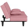 vidaXL Sofa Bed Pink Velvet (100% polyester), plywood Full-Size
