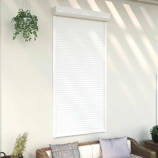 vidaXL Roller Shutter Aluminium 43.3x86.6" White