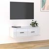 vidaXL TV Cabinet High gloss white Engineered wood Standard
