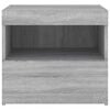 vidaXL Bedside Cabinet Grey sonoma Engineered wood 19.7 x 15.7 x 17.7 in