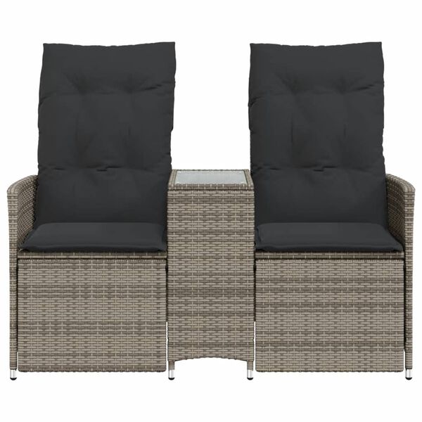 vidaXL Reclining Garden Sofa Grey