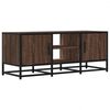 vidaXL TV Cabinet Brown Oak Engineered Wood, Metal Medium TV Cabinet