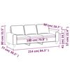vidaXL 3-seater Sofa Dark grey Fabric (100% polyester), metal, textilene