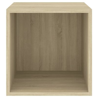 vidaXL Wall Cabinet Sonoma Oak 14.6"x14.6"x14.6" Chipboard