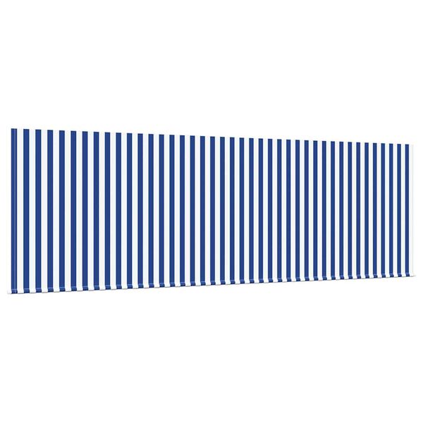 vidaXL Retractable Awning Striped Manual Blue and white 137.8" x 78.7