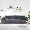 vidaXL Sofa with Cushion Dark Grey 98.43 x 30.31 x 29.92 in Velvet