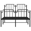 vidaXL Bed Frame Black Powder-Coated Steel 47.2 x 78.7 in Bed Frame