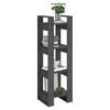 vidaXL Book Cabinet Grey Solid pine wood 49.2 in high Book Cabinet