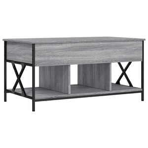 vidaXL Coffee Table Gray Sonoma 39.4"x21.7"x19.7" Engineered Wood and Metal