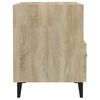 vidaXL Bedside Cabinet Set of 2 Sonoma oak Engineered wood, metal