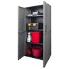 vidaXL Garden Storage Cabinet Gray and Black 26.8"x14.6"x64.2" PP