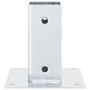 vidaXL Post Bases Square 12 pcs Silver 2.80x2.80" Galvanised Steel