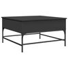 vidaXL Coffee Table Black Engineered wood, metal 31.5 x 31.5 x 17.7 in