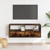 vidaXL TV Cabinet Smoked Oak Engineered wood, metal 39.4 x 12.2 x 15.6 in