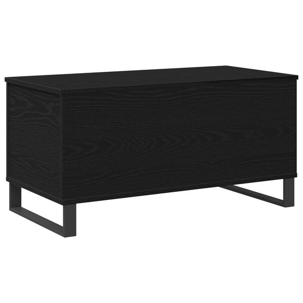 vidaXL Coffee Table Black Oak 35.43 x 17.52 x 17.72 in Engineered Wood