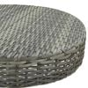 vidaXL Garden Bar Set Grey PE rattan, powder-coated steel Medium Durable