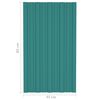 vidaXL Roof Panels 36 pcs Galvanised Steel Green 31.5x17.7"