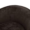 vidaXL Dog Sofa Brown Plush 27.2 x 19.3 x 15.7 in Removable Covers