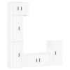 vidaXL TV Cabinet Set Set of 5 White Engineered wood 5 Piece Set