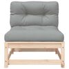 vidaXL Patio Sofa Gray, Natural Wood