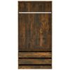 vidaXL Wardrobe Smoked oak Engineered wood Compact Wardrobe