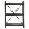 vidaXL Bookcase Black Solid Mango Wood Medium Shelving Bookcase