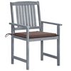 vidaXL Patio Chair Set of 8 Gray