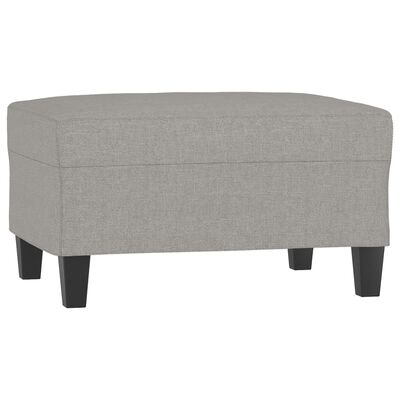 vidaXL 3-Seater Sofa with Footstool Light Gray 82.7" Fabric