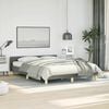 vidaXL Bed Frame With Headboard Dark Grey