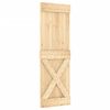 vidaXL Sliding Door with Hardware Set 27.6x82.7" Solid Wood Pine