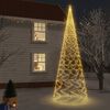vidaXL Christmas Tree with Spike Warm White 3000 LEDs 26 ft