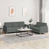 vidaXL Sofa Set Dark grey 100% polyester, metal, textilene, plywood