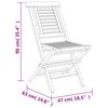 vidaXL Folding Garden Chair Set of 4 Teak Solid teak wood Medium