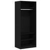vidaXL Wardrobe Black oak 31.50 x 19.69 x 78.74 in Engineered Wood