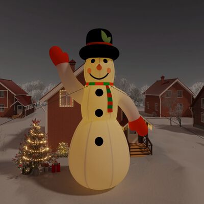 vidaXL Christmas Inflatable Snowman with LEDs 393.7"