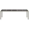 vidaXL Garden Dining Table Grey 98.43 x 39.37 x 29.53 in Poly Rattan