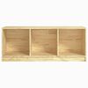 vidaXL TV Cabinet Natural Wood Solid Pinewood Medium TV Cabinet