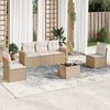 vidaXL Garden Sofa Set Beige, Cream White
