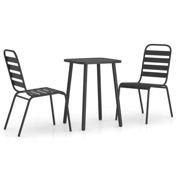 vidaXL Garden Dining Set Anthracite